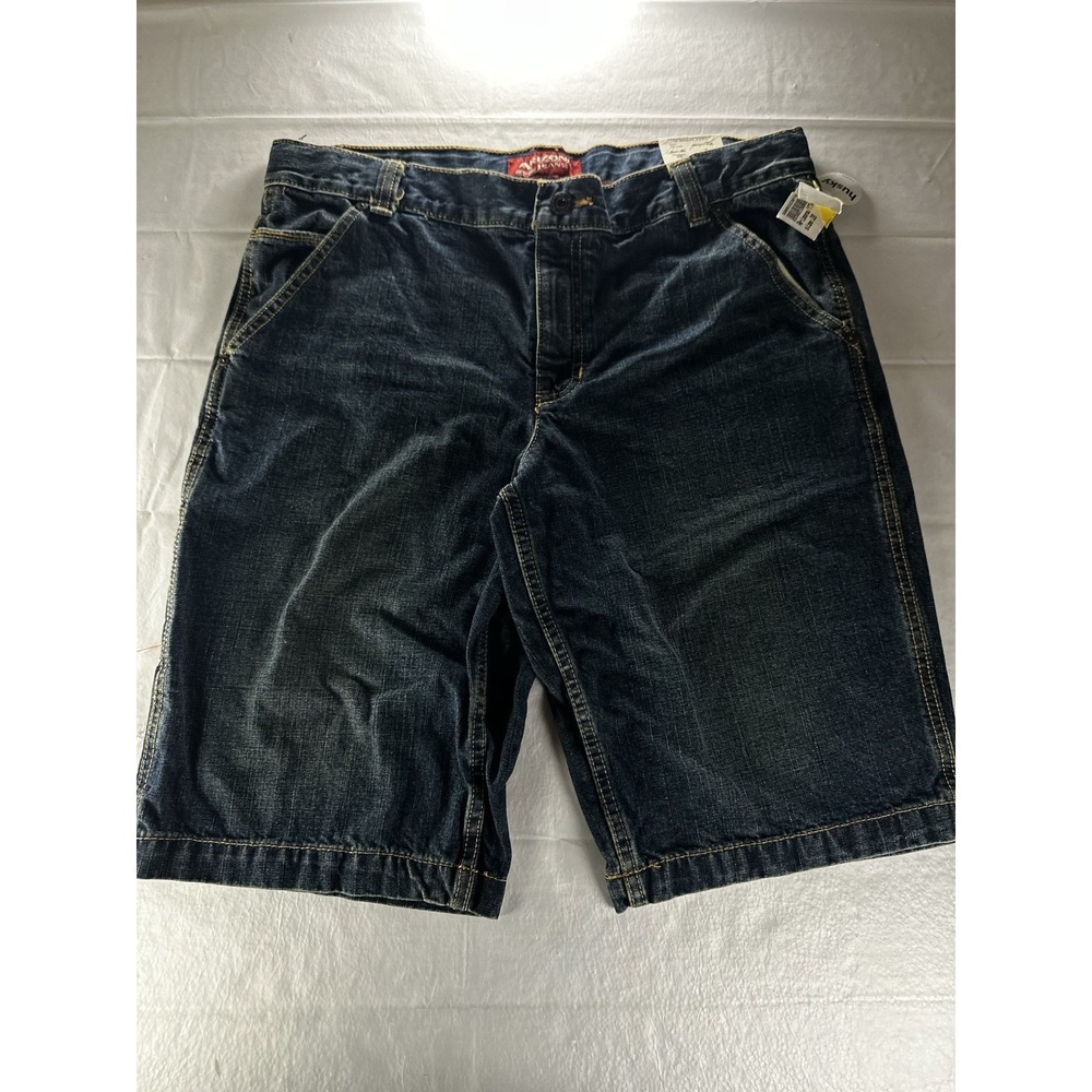 Arizona Jean Co Carpenter Shorts Boys 20 Husky Denim Dark Wash NWTT